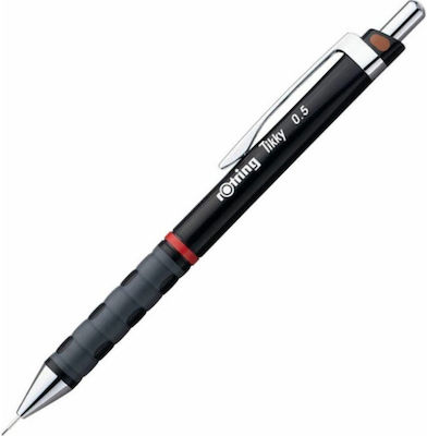 Rotring Tikky Μηχανικό Μολύβι 0.5mm με Γόμα Κατάλληλο για Σχέδιο 3τμχ Μαύρο