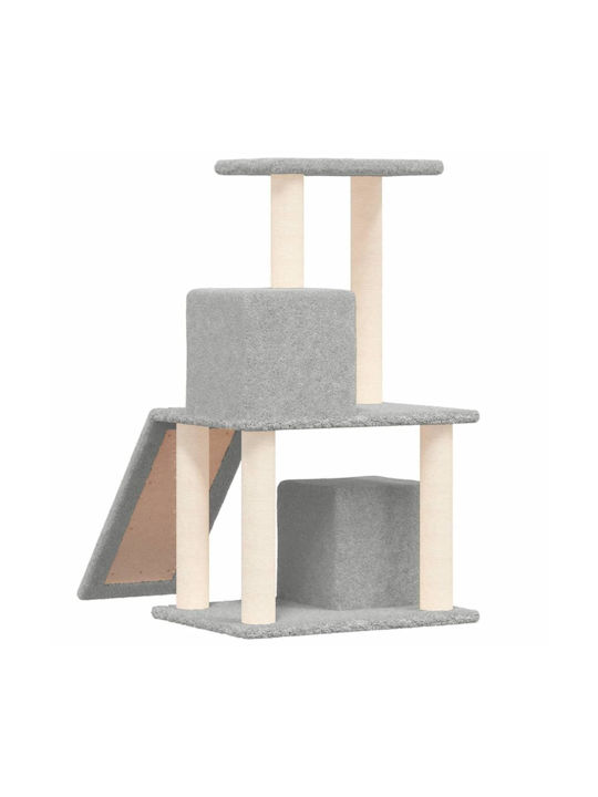 vidaXL Scratching Post Cat Trees Gray 3 levels 47.5x66x82cm