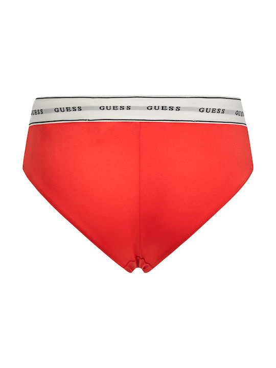 Women's Slip with Lace Red