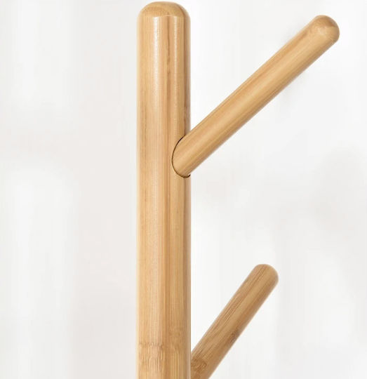 HomCom Καλόγερος Ξύλινος Καφέ 39.5x39.5x171cm