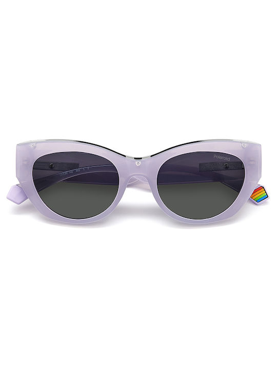 Polaroid Sonnenbrillen mit Lila Rahmen und Schwarz Polarisiert Linse PLD6199/S/X 789/M9