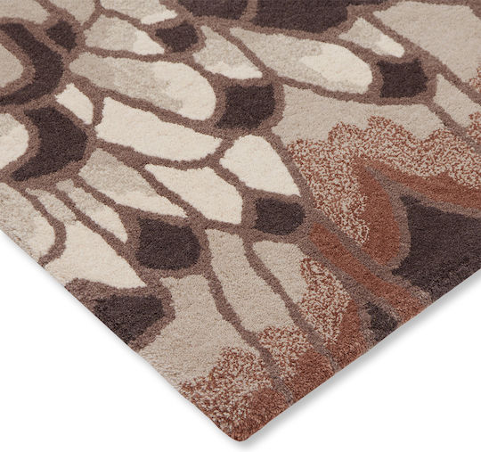 Ted Baker Feathers Lucrat manual Covor Rectangular Din lână 162404 Natural