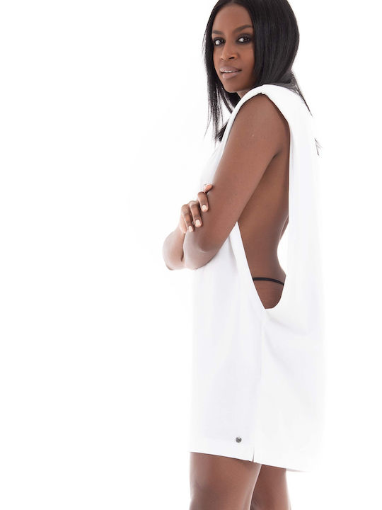 Karl Lagerfeld Sommer Mini Kleid Weiß
