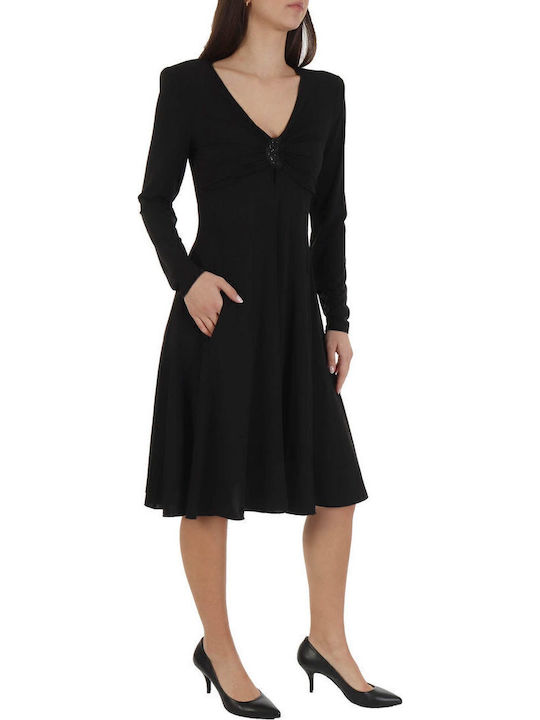 Midi Damenkleid Schwarz