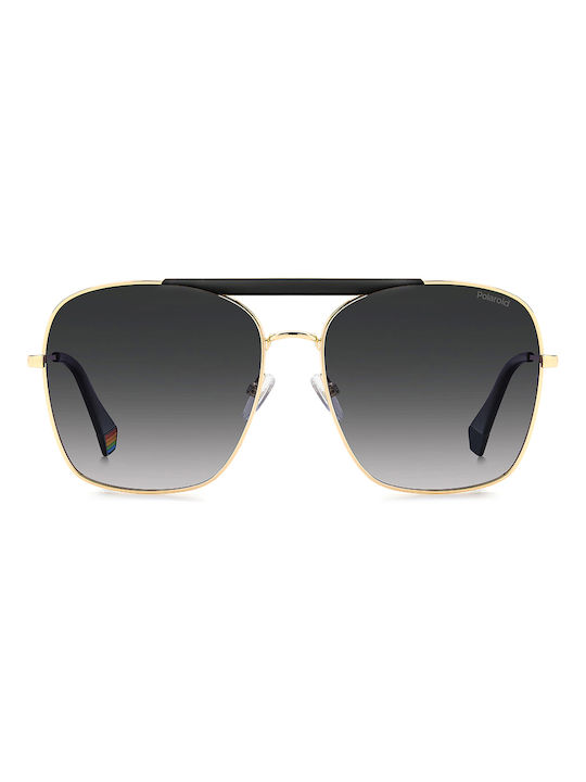 Polaroid Sonnenbrillen mit Gold Rahmen und Gray Verlaufsfarbe Polarisiert Linse PLD6201/S/X I46/WJ