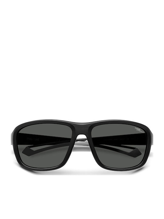 Polaroid Unisex Sunglasses with Black Plastic Frame and Black Polarized Lens PLD7049/S 003/E3