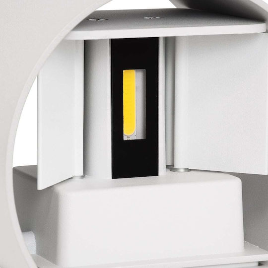 GloboStar Axis-R Wandmontierte Außen-Deckenleuchte LED IP65 10W mit Natürliches Weiß Licht Doppelstrahl 10x10x10εκ.