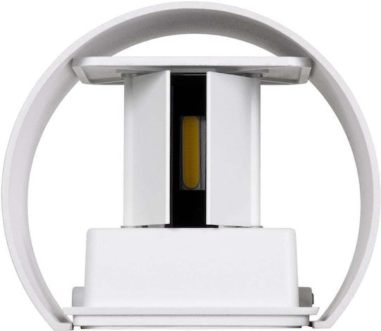 GloboStar Axis-R Wandmontierte Außen-Deckenleuchte LED IP65 10W mit Natürliches Weiß Licht Doppelstrahl 10x10x10εκ.