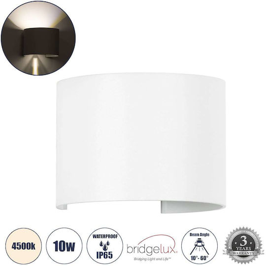 GloboStar Axis-R Wandmontierte Außen-Deckenleuchte LED IP65 10W mit Natürliches Weiß Licht Doppelstrahl 10x10x10εκ.
