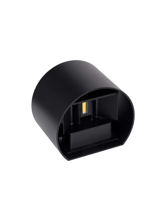 GloboStar Axis-R Стенна Външна Таванна Лампа LED IP65 10W с Естествено Бяла Светлина Двоен Лъч 10x10x10см