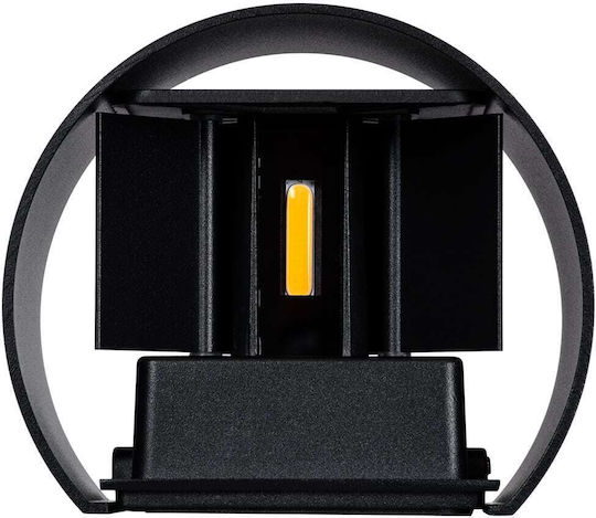 GloboStar Axis-R Wall-Mounted Outdoor Ceiling Light LED IP65 10W with Warm White Light Double Beam 10x10x10εκ.