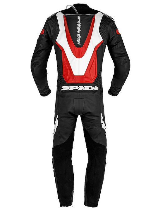 Spidi Laser Pro Men's Rider Leather Suit White/Black/Red