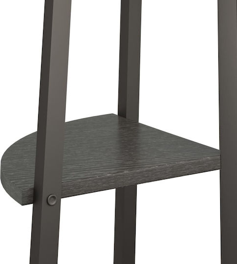 Eckbibliothek Schwarz 45.5x31.5x120cm
