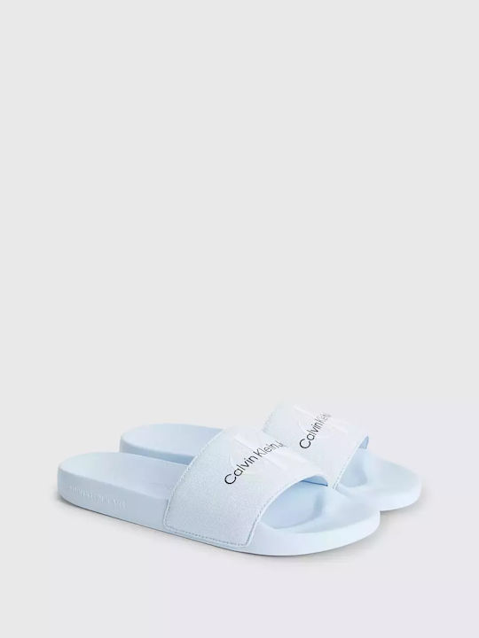 Calvin Klein Women's Slides Light Blue YW0YW00103-C1Q