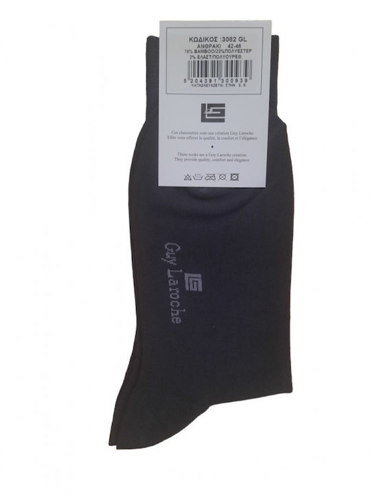 Guy Laroche Ανδρικές Μονόχρωμες Κάλτσες Anthracite