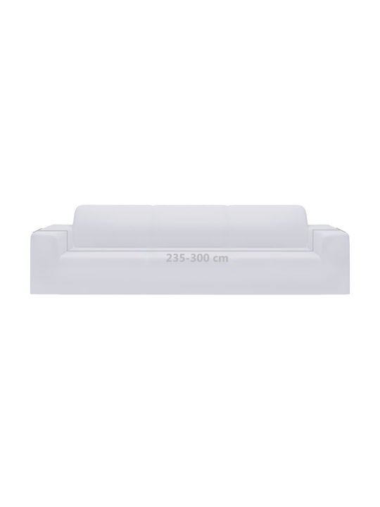 vidaXL Elastic Cover for Four Seater sofa White 1pcs 332951