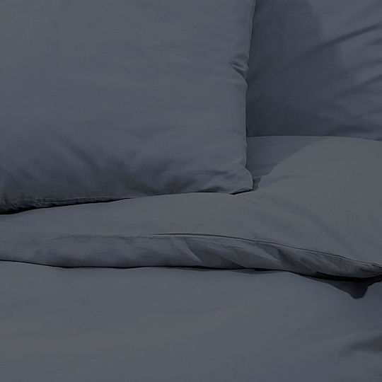 vidaXL Duvet Cover Set Double with 2 Pillowcases 200x200 Charcoal
