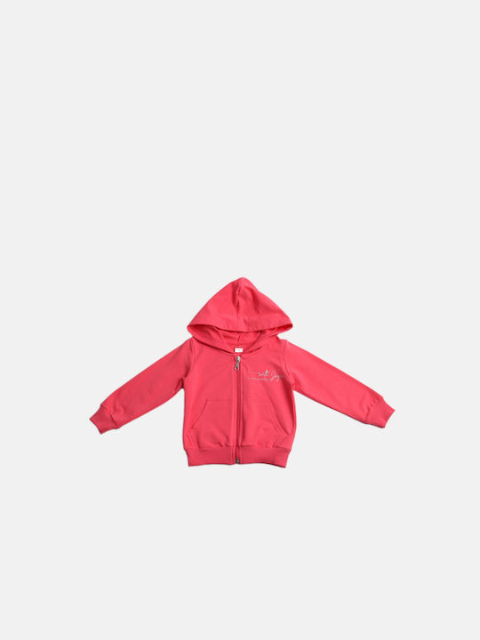 Joyce Girls Hooded Sweatshirt with Zipper Orange