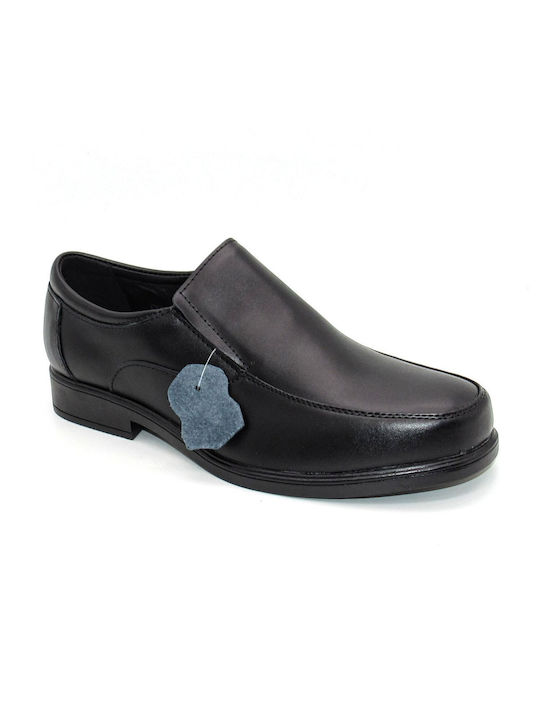 Men's Leather Slip-on Slippers KAK 100 Black