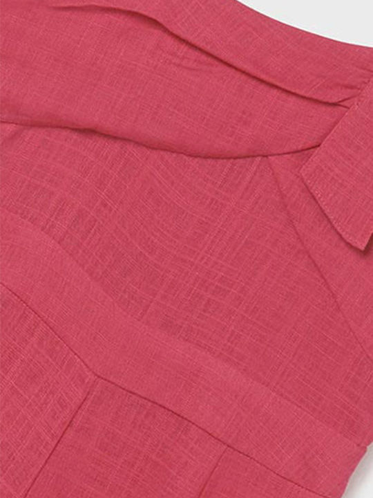 Kinder Overall Leinen Fuchsie