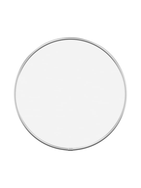 vidaXL Wall Mirror with Silver Glass Frame Diameter 30cm 1pcs