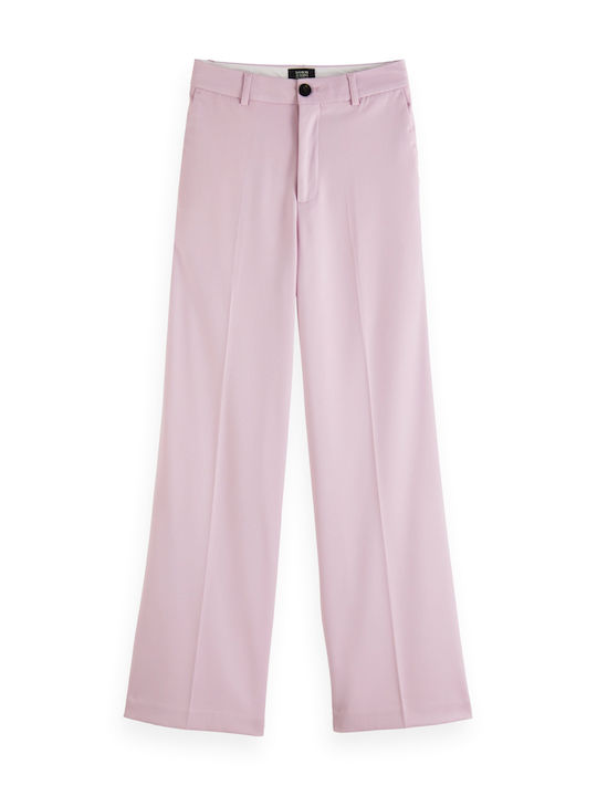 Scotch & Soda Women's High-waisted Fabric Trousers Lavender