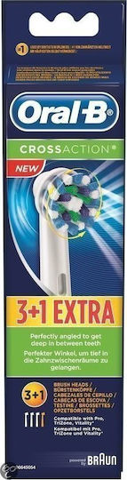Oral-B CrossAction Заместители на главите на електрическата четка за зъби 3 & 1 Екстра 4бр
