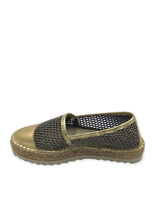 Flamenco Women's Fabric Espadrilles Gold