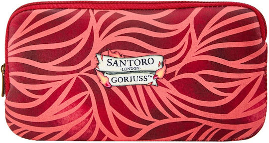 Santoro Fire in my Heart Pencil Case Red
