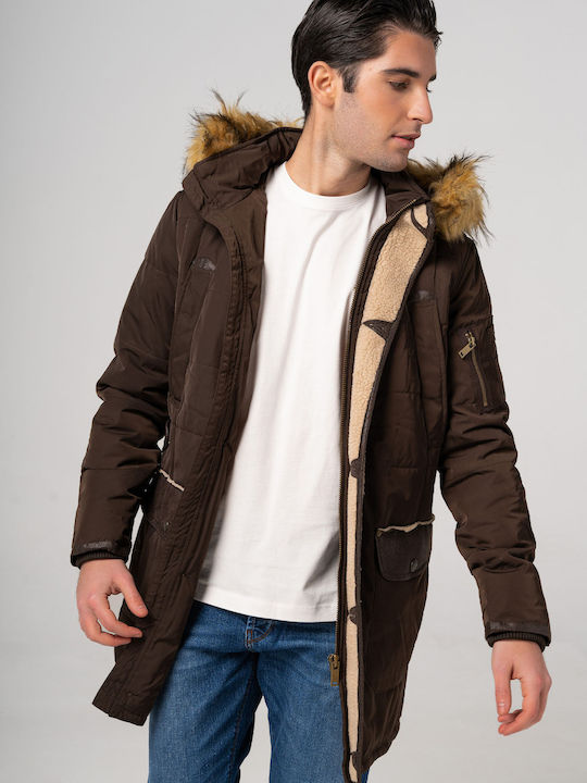Winter Jacke Parka Braun