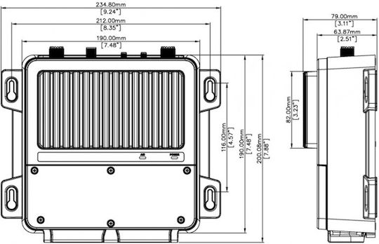 Simrad RS100 Transmițător Wireless VHF Marine cu Ecran Monocrom