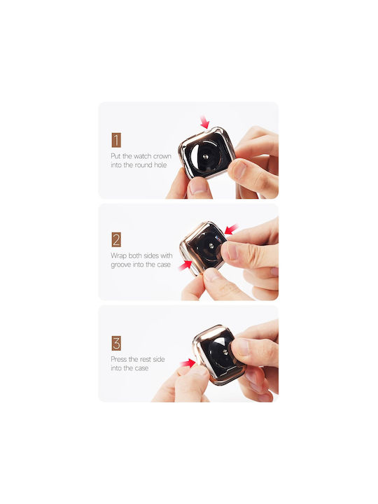 Dux Ducis Samo Θήκη Σιλικόνης σε Ασημί χρώμα για το Apple Watch 45mm