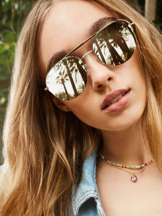 Hawkers Lenox Unisex Sunglasses with Metal Frame Silver Light Gold HLEN21SYM0