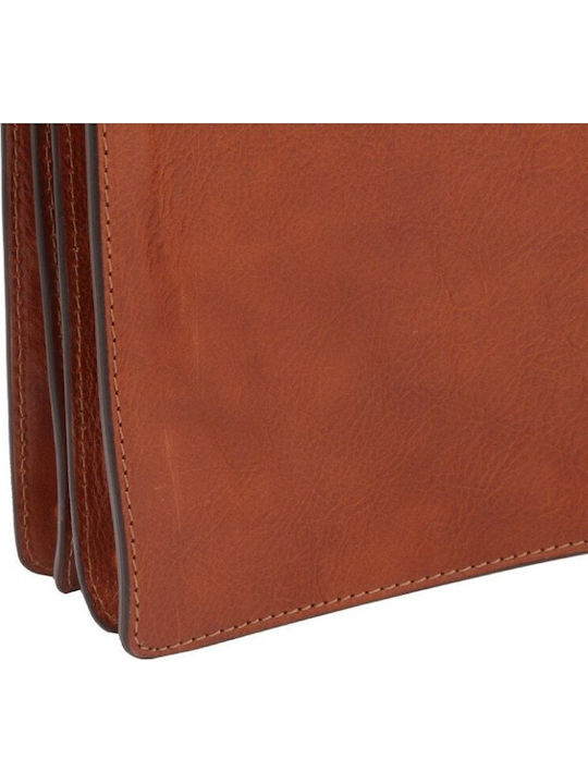 Cremona Leder Herrentasche Geldbörse Tabac Braun