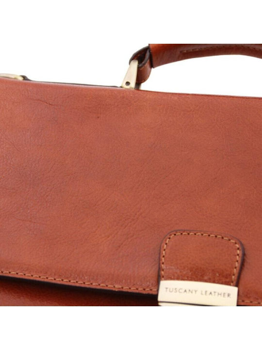 Cremona Leder Herrentasche Geldbörse Tabac Braun