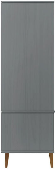 Doppeltür Kleiderschrank Grey 90x55x175cm