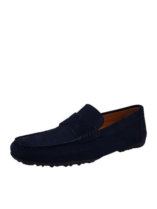 U Kosmopolis Men's Suede Moccasins Blue