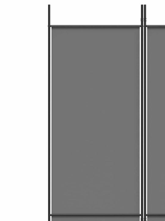 vidaXL Dekorativer Raumteiler Stoff mit 3 Paneelen Charcoal 150x220cm