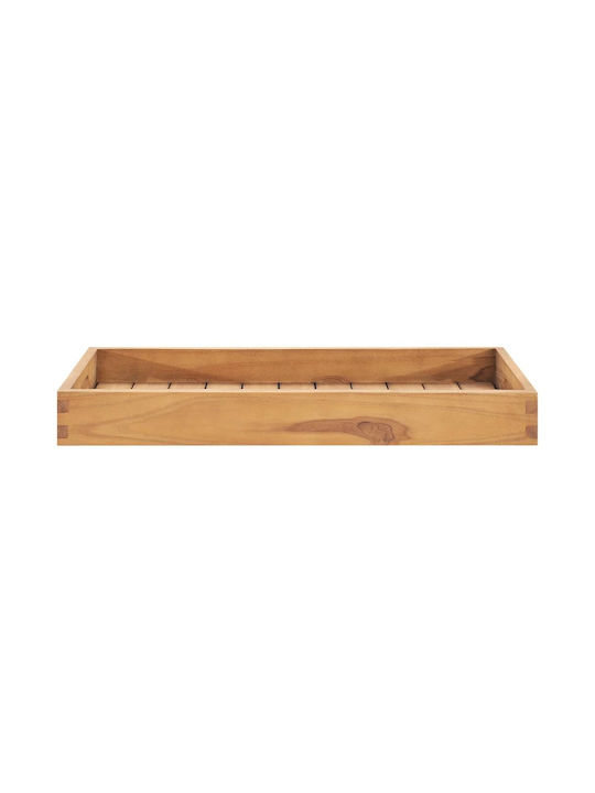 vidaXL Holz Rechteckig Serviertablett mit Griffen in Braun Farbe 60x35x7cm 315456 1Stück