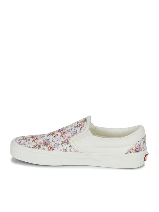 Classic Stoff Damen Slip-Ons Weiß