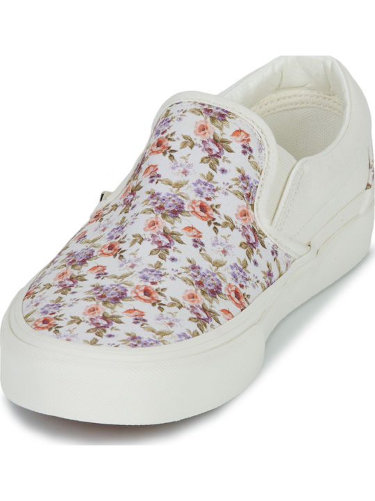 Classic Stoff Damen Slip-Ons Weiß