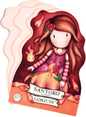 Santoro Fire In My Heart Notebook Block Ruled Red