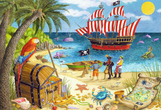 Детски Пъзел Пирати & Русалки за 4+ години+ Години 48бр Ravensburger