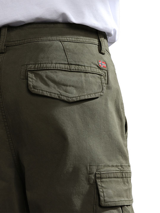 Napapijri Men's Trousers Cargo Elastic Khaki