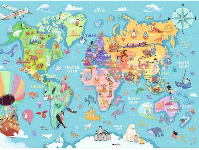 Kids Puzzle World Map for 6++ Years 100pcs Ravensburger