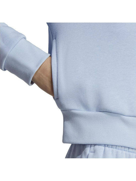 Originals Cropped Women's Sweatshirt Jacket Hooded Light Blue
