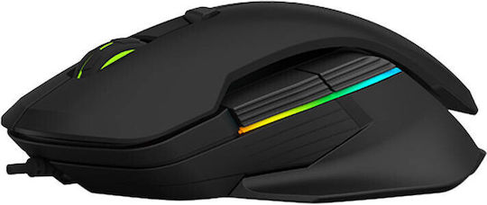 Delux M627 Ασύρματο RGB Gaming Ποντίκι 16000 DPI Μαύρο
