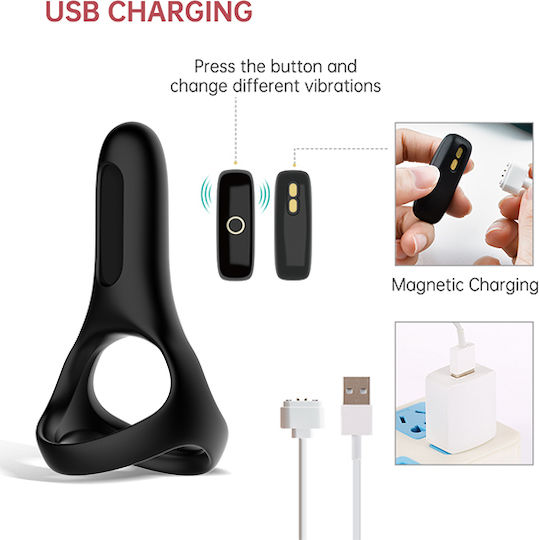 Magic Motion Rise Smart Wearable Cock Ring Black
