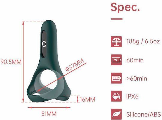 Magic Motion Rise Smart Wearable Cockring Green