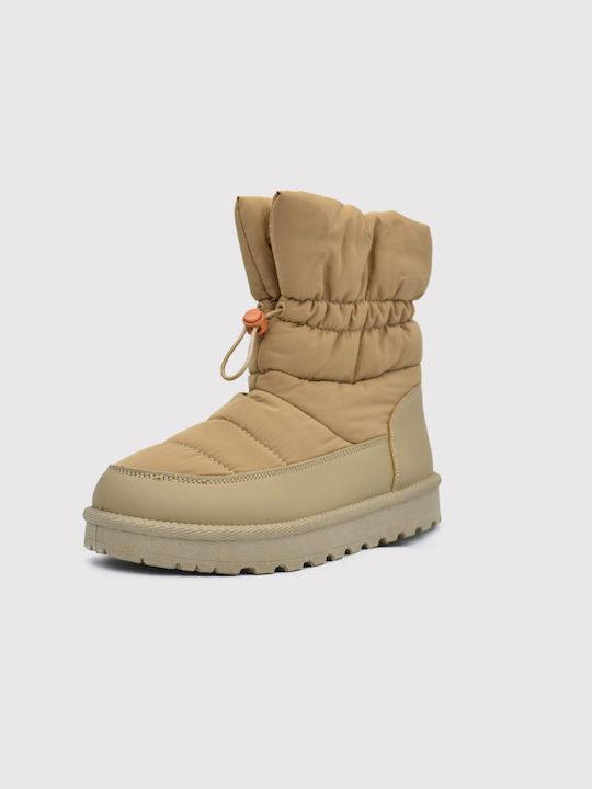 Joya Snow Boots with Fur Beige